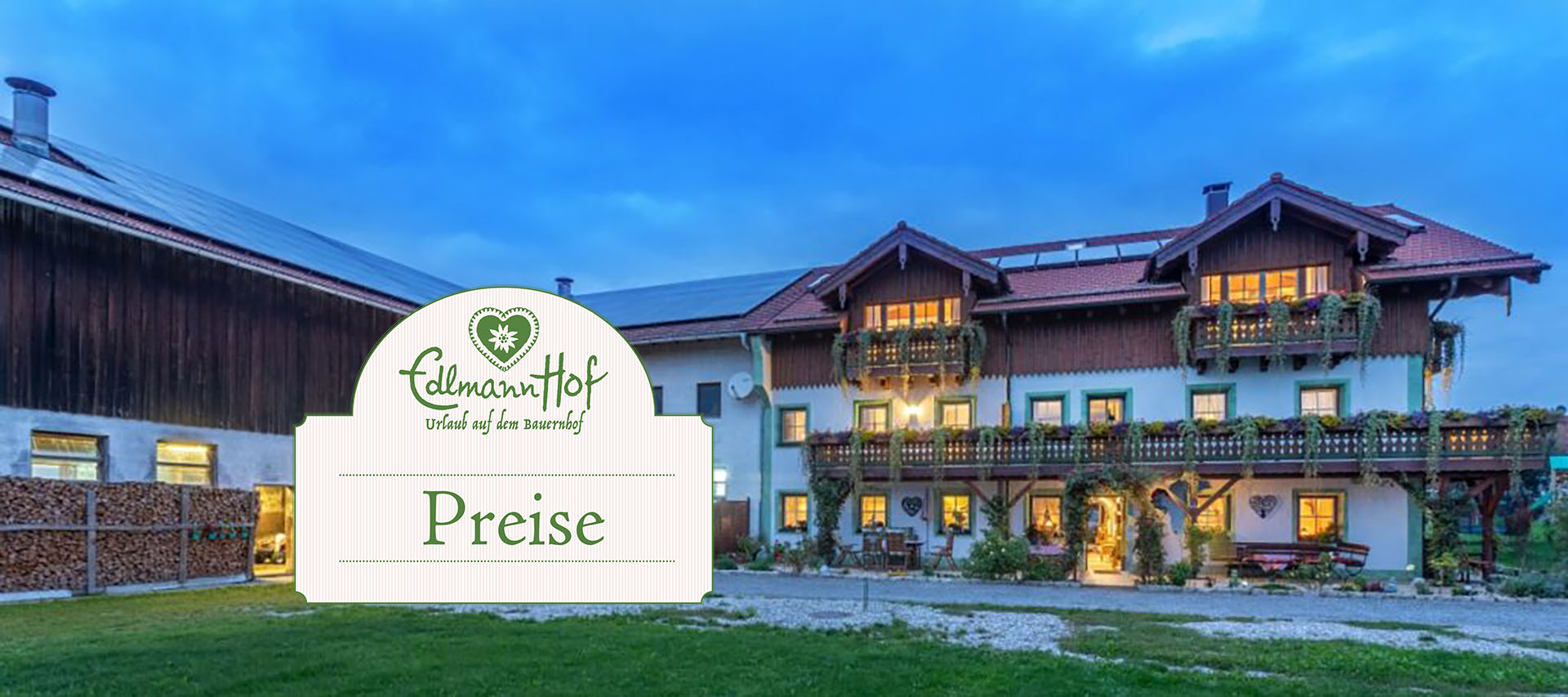 Hier gibt's tolle Preise für Ferienwohnungen auf unserem Bauernhof im Landkreis Traunstein.